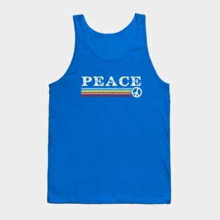 Peace Retro Rainbow 70s Stripes Tank Top